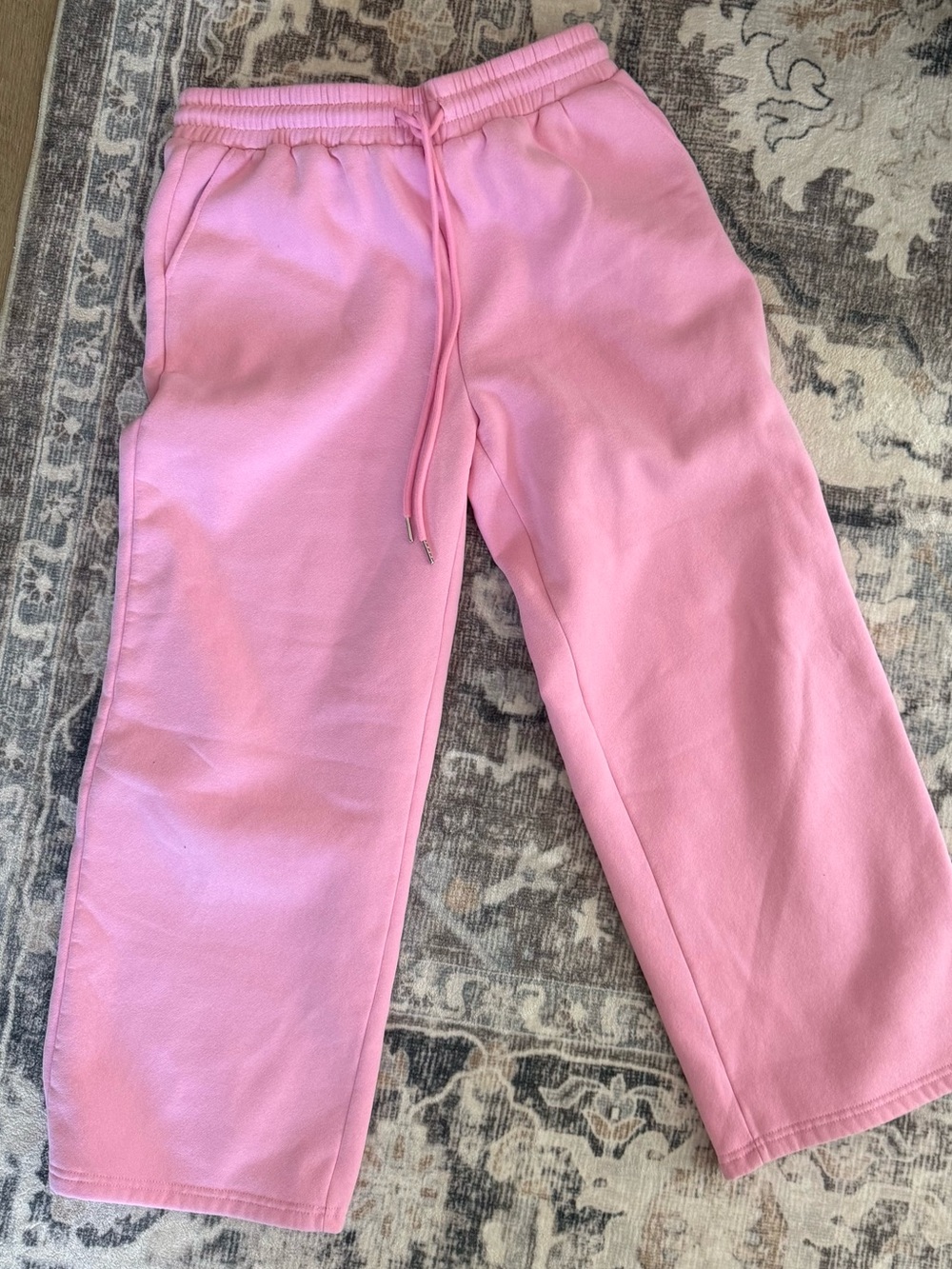Pink Drawstring Sweatpants